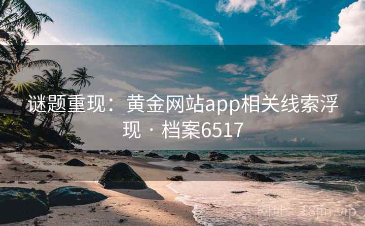 谜题重现：黄金网站app相关线索浮现 · 档案6517