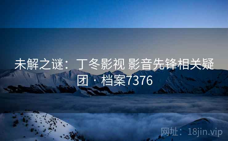 未解之谜：丁冬影视 影音先锋相关疑团 · 档案7376