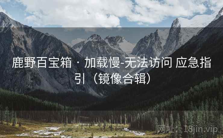 鹿野百宝箱 · 加载慢-无法访问 应急指引（镜像合辑）