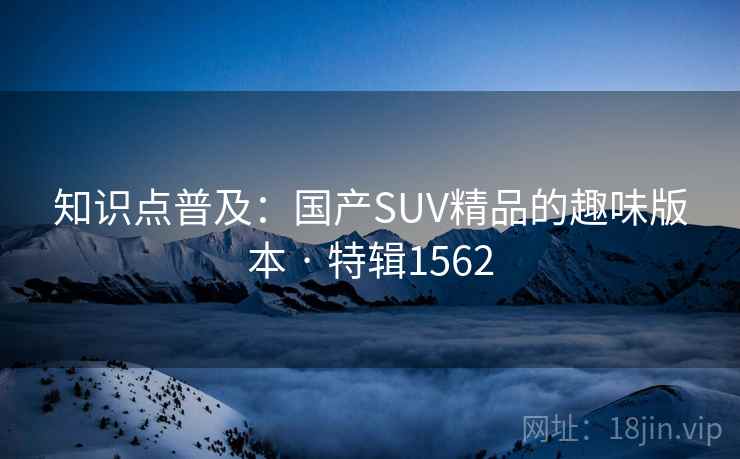 知识点普及：国产SUV精品的趣味版本 · 特辑1562
